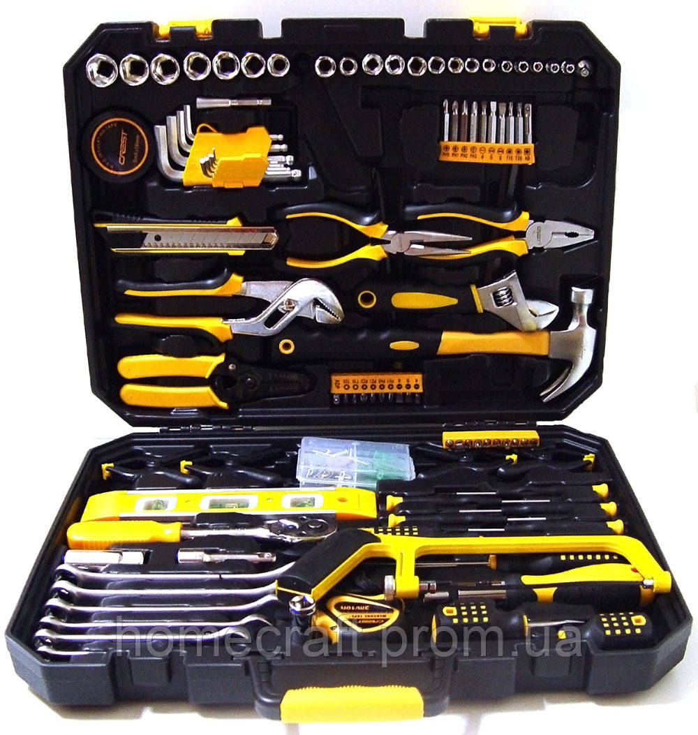 Набор инструментов в чемодане Crest tools 168 предметов BK, код: 2552226 - фото 2 - id-p2171765071