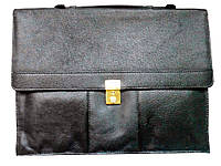 Кожаная папка-портфель Centrixx черная (19549540) PZ, код: 7830135