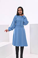 Платье трикотажное голубого цвета 24546 StMi S