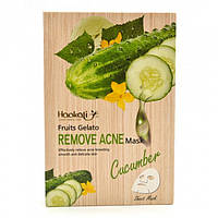 Тканевая маска с экстрактом огурца Wokali Cucumber Fruits Gelato Remove Acne Mask 30мл*10шт BK, код: 7337749