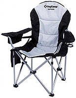 Раскладное кресло KingCamp Deluxe Hard Arms Chair Черный (1026-KC3888 BLACK MID GRE) PZ, код: 6945332