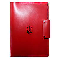 Женская кожаная папка для документов Anchor Stuff Герб Украины А4 Красная (as150104-1) BK, код: 1077424