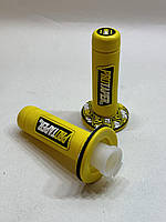 Грипсы руля Protaper 22мм с вставкой ручки газа желтые