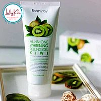 Освітлююча пілінг-скатка з екстрактом ківі  FarmStay All-In-One Whitening Peeling Gel Cream Kiwi, 180ml