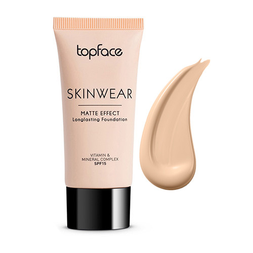 Тональний крем TopFace Matte Effect Longlasting Foundation №01 Слонова кістка 30 мл, фото 1