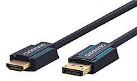 Кабель ClickTronic DisplayPort-HDMI M M 5.0m v1.2 4K60Hz D7.3mm Casual OFC Синий (75.04.4926) US, код: 8345616
