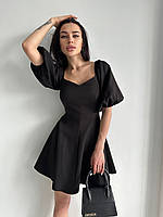 Невероятно нежное платье костюмка черный TRA