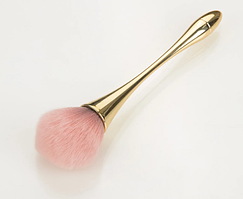 Пензлик для пудри та рум'ян у золотому кольорі