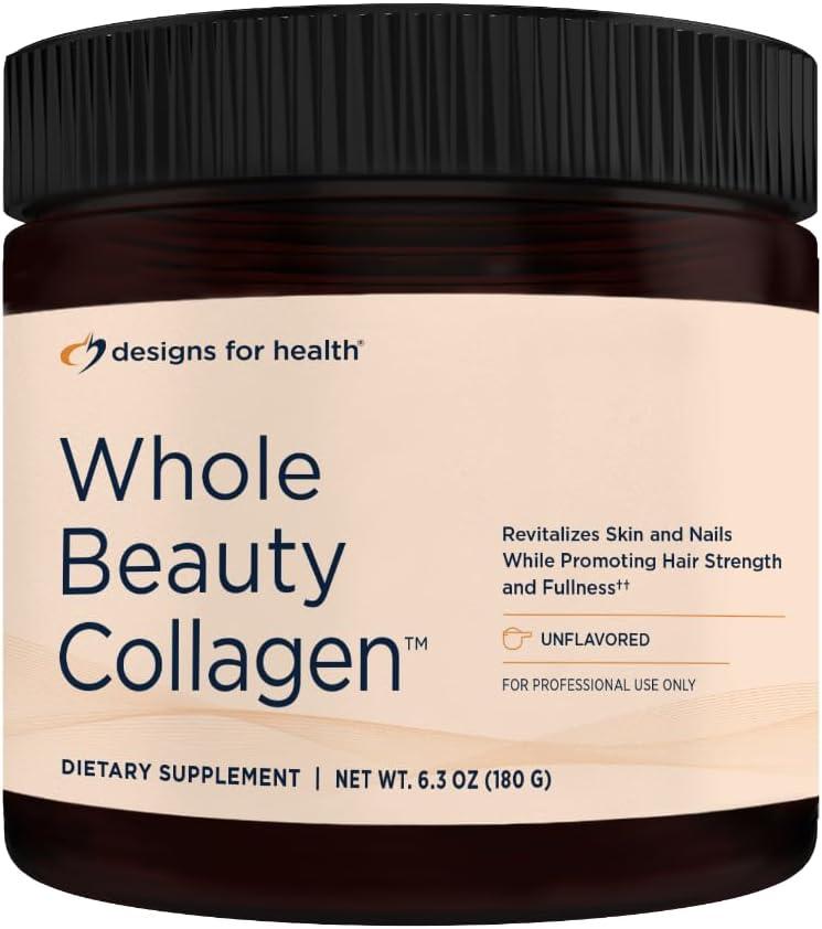 Designs for Health Whole Beauty Collagen / Колаген + поживні речовини для волосся, шкіри та нігтів 180 г