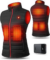 Жіночий жилет з підігрівом UNBON з акумулятором 14400 мАг, електрична куртка жіноча з підігрівом з 6 зонами нагріву 3 рівня тепла