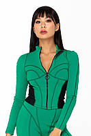 Спортивная женская кофта рашгард Designed for Fitness Summer Vogue Green XS S Lemon Khaki DH, код: 8033971