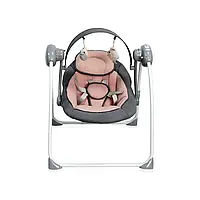 Шезлонг - качели Portofino Lorelli люлька 2 в 1 с рождения до 6 месяцев Розовый+Серый