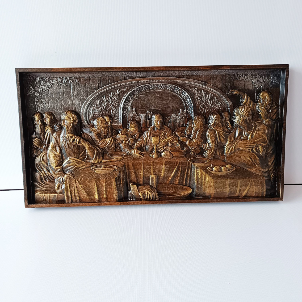 Ікона різьблена Таємна Вечеря з вільхи 61×34 см, фото 1