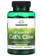 Swanson Full Spectrum Сat's Claw кошачий коготь 500 мг, 100 шт