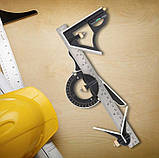 Будівельний транспортир кутомір кутомір з транспортиром кутники будівельні, фото 8