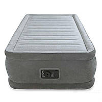 Кровать надувная одноместная Intex Comfort-Plush Airbed 64412 с электронасосом 220В LW, код: 7408332