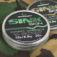 Поводковый материал Gardner SINK SKIN камуфляжный зелёно черный (camo green black)