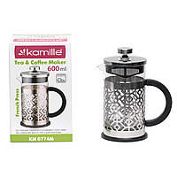 Стеклянный заварник Frenchpress 0.6мл KL225539 Kamille DH, код: 8393769