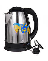 Электрический чайник A-Plus Флаг Украины 2000 Вт 2 л Серебристый (AP-1690-2) DH, код: 7605186