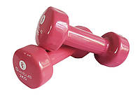 Гантели для фитнеса виниловые Sveltus 2 шт по 2 кг Розовый (SLTS-1182) LW, код: 7673944