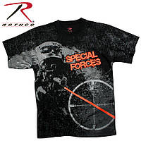 Футболка мужская милитари Rothco ''Special Forces Lazer'' Спецназ Black