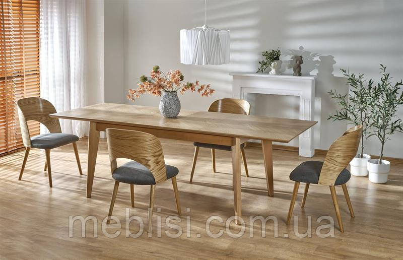 Стіл розкладний EDMONDO дуб 160(240)x90 (140) (Halmar)