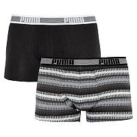 Трусы-боксеры Puma Worldhood Stripe Trunk XL 2 пары black gray white (501004001-200) DH, код: 2467429