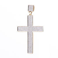 Золотой крест с бриллиантами cp615gm Оникс DH, код: 6731502