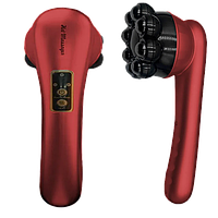 Инфракрасный антицеллюлитный вибромассажер с подогревом Magnetic Heat Massager Красный