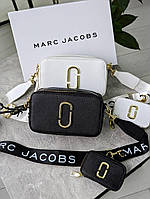 Жіноча сумка з екошкіри Marc Jacobs the Snapshot в білому кольорі