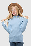 Свитер однотонный для девочки Lizi Kids 3120 140 см Голубой (2000989952466) DH, код: 8166220