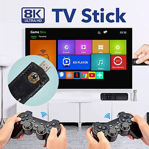 Ігрова приставка Game Stick + Android TV 8k Ultra HD 64gb Black