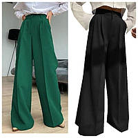 Р.42 до 52 Жіночі штани палаццо модні вільні красиві широкі штани висока посадка молодіжні стильні брюки