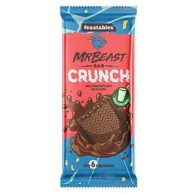 Шоколад Feastables Mr Beast Bar Сrunch Milk Chocolate Puffed Rice 60g