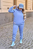 Женский зимний костюм с мехом Sofia HD-1208 Голубой 56-58 DH, код: 8348381
