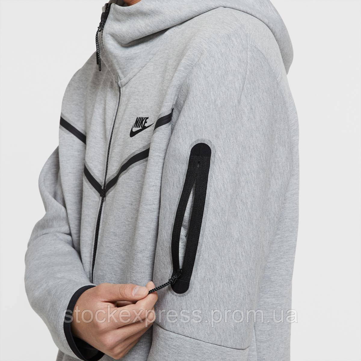 Кофта мужская Nike Tech Fleece Hoodie (CU4489-063) 2XL Серый SE, код: 7739777 - фото 3 - id-p2171918549