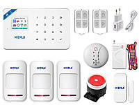 Комплект сигналізації Kerui Wi-Fi W18 Prof для 2-кімнатної квартири (KLSRKFHS6SF5L) DH, код: 1528379
