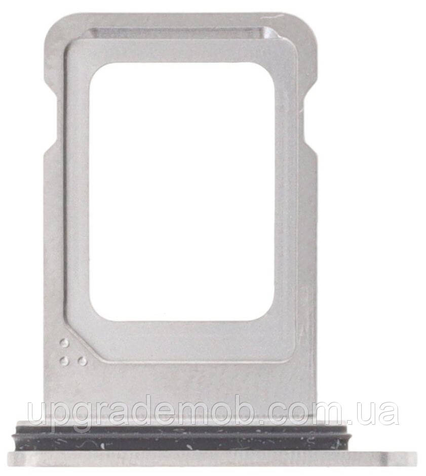 Тримач Sim-карти iPhone 15 Pro/15 Pro Max на 2 Sim-карти білий White Titanium