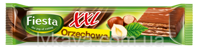 Шоколадні вафлі Fiesta XXL orzechowa, 50 гр, фото 2