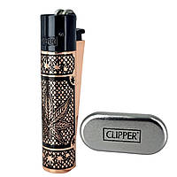 Зажигалка Clipper металл Hemp Bronze