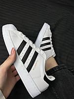 Кросівки кеди Adidas Superstar трендові адідас суперстар білі кеди адідас суперстарі біло-чорні