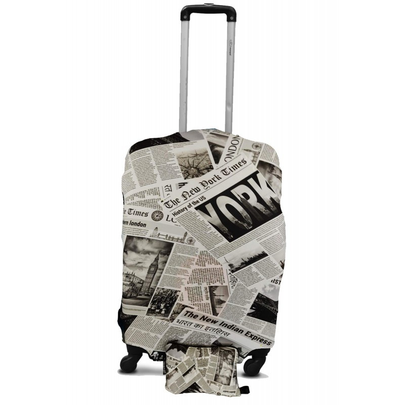 Чохол для валізи Coverbag M газета 0434