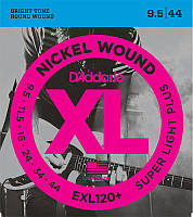 Струны для электрогитары D'Addario EXL120+ Nickel Wound Super Light Plus Electric Strings 9.5 LW, код: 6555976