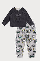 Пижама для мальчика с длинным рукавом 98 серый Бома ЦБ-00232003 PZ, код: 8430899