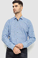 Рубашка мужская в клетку бело-голубой 214R117-35-198 Ager L DH, код: 8385927