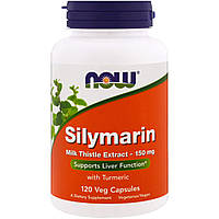 Силимарин расторопша с куркумином Silymarin with Turmeric Now Foods экстракт 150 мг 120 вегет SE, код: 7701307