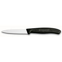 Кухонный нож Victorinox SwissClassic для нарезки 80 мм серрейтор Черный (6.7633) HH, код: 376703