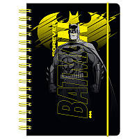 Блокнот A5 80 аркушів клітинка на спіралі тверда обкладинка Kite DC Comics DC24-190, 66825