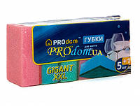 Губка кухонная 5+1 шт" Гігант XXL " PRODOM (98х68х35)