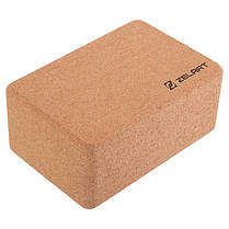 Блок для йоги Zelart гіпоалергенний з коркового дерева з хорошою амортизацією, фото 3